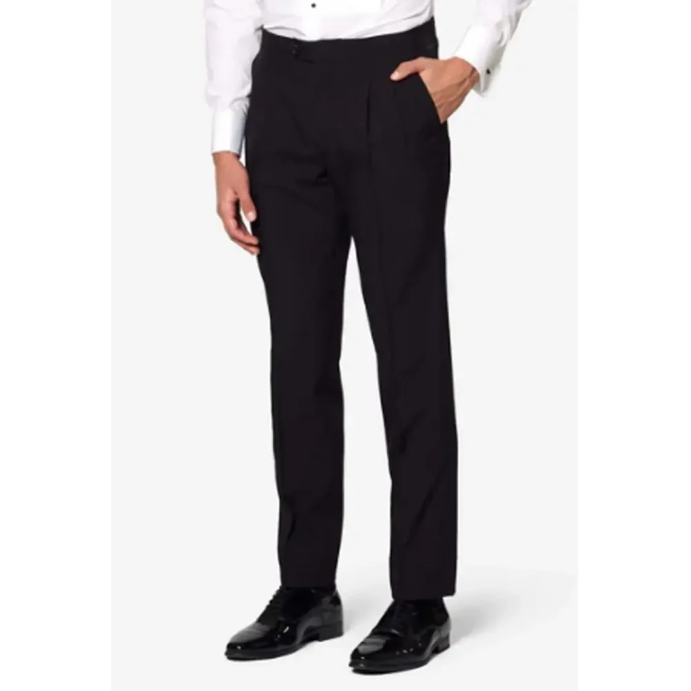 OPPOSUITS Men's Straight Leg Dress Pants 40X34 Black Flat Front NWOT